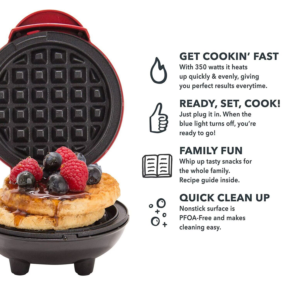 ミニワッフルメーカー バブルエッグケーキオーブン 朝食 ラブ - Egg Waffle Pan のレビューと価格