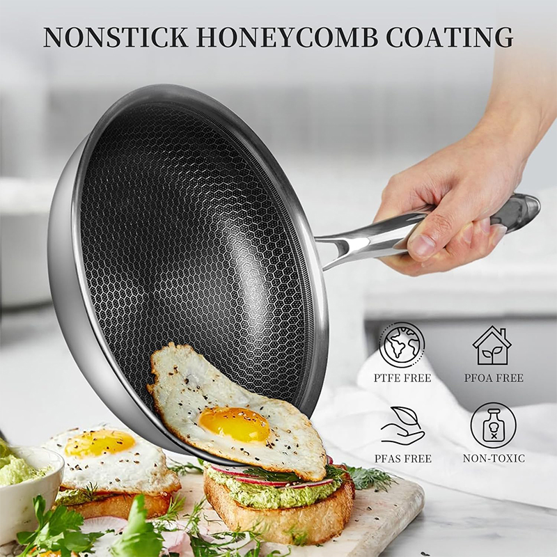 ステンレス鋼フライパン蓋付きハニカムノンスティックフライパン - Egg Waffle Pan のレビューと価格
