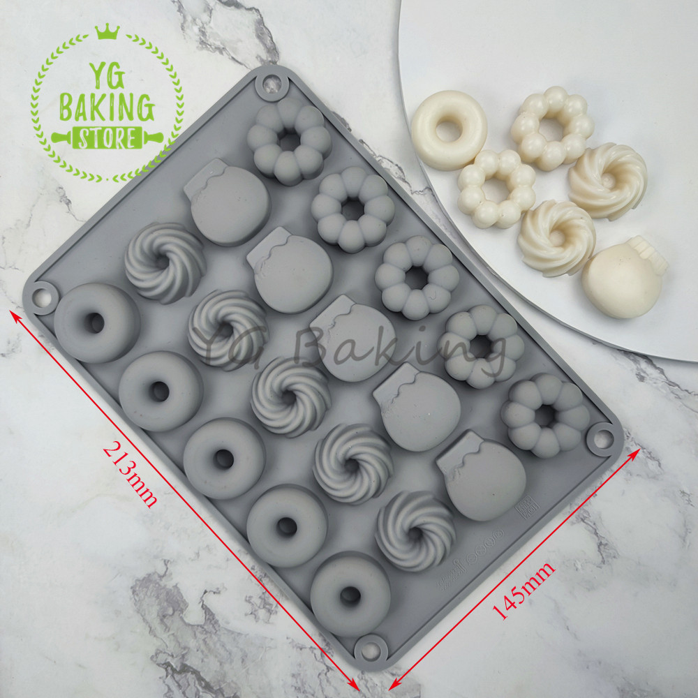 ドリカ-3Dシリコンデザートと石鹸型,チョコレート,石鹸,キ - Donut Mold Silicone のレビューと価格