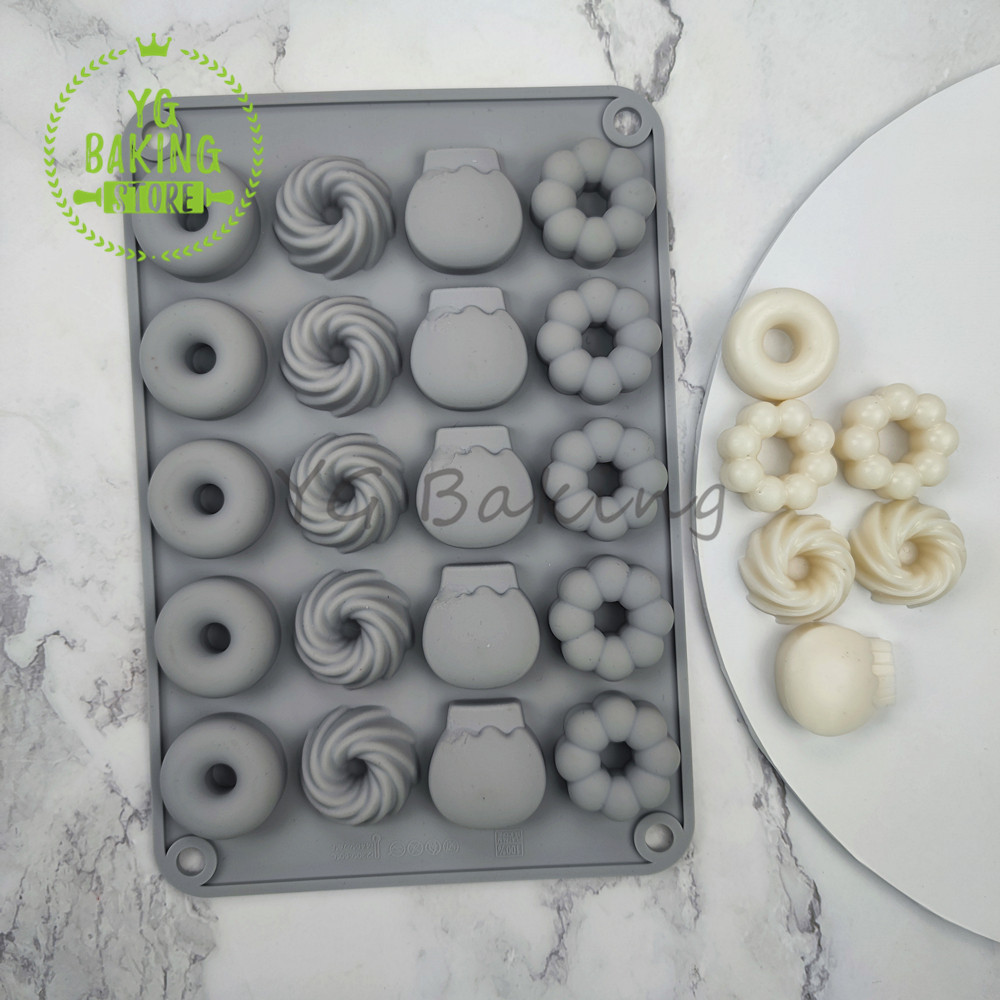 ドリカ-3Dシリコンデザートと石鹸型,チョコレート,石鹸,キ - Donut Mold Silicone のレビューと価格