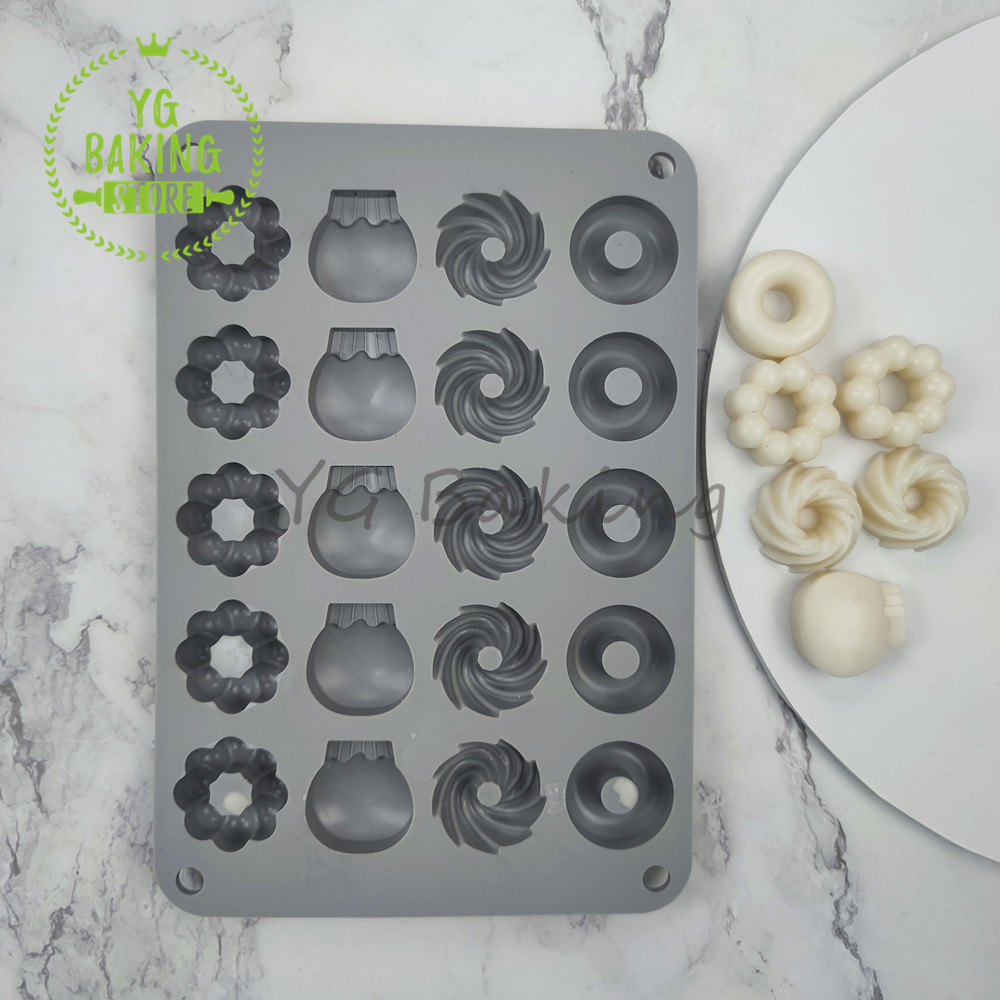 ドリカ-3Dシリコンデザートと石鹸型,チョコレート,石鹸,キ - Donut Mold Silicone のレビューと価格