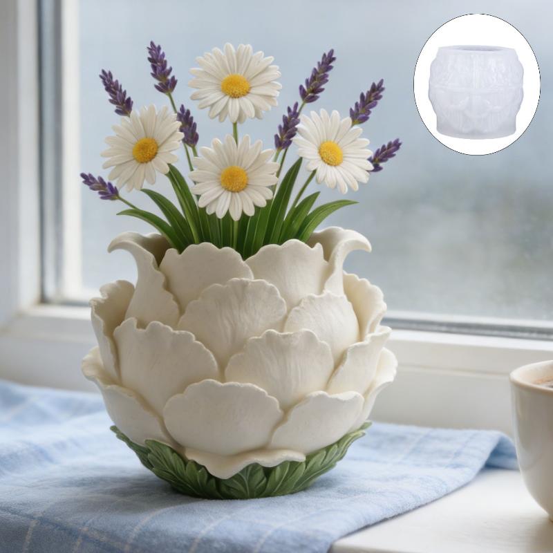 3D手作り牡丹の花の鉢シリコンモールド DIYライトラグジュ - Potsticker Mold のレビューと価格