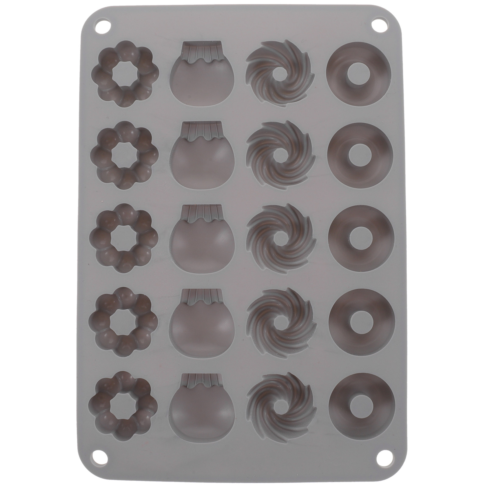 ミニチョコレートドーナツシリコンモールド ノンスティック 簡 - Donut Mold Silicone のレビューと価格